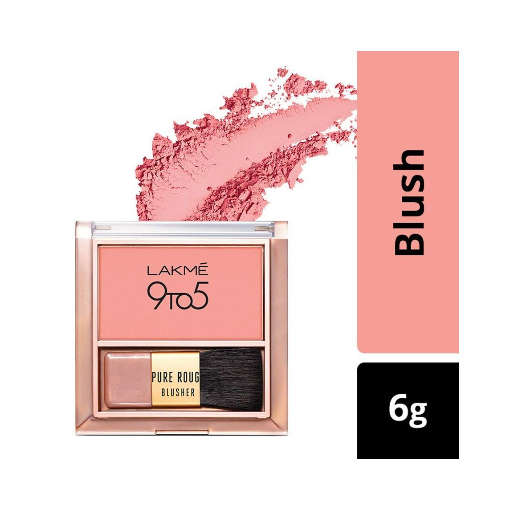 Lakme 9 To 5 Pure Rouge Blusher, Nude Flush, 6 g