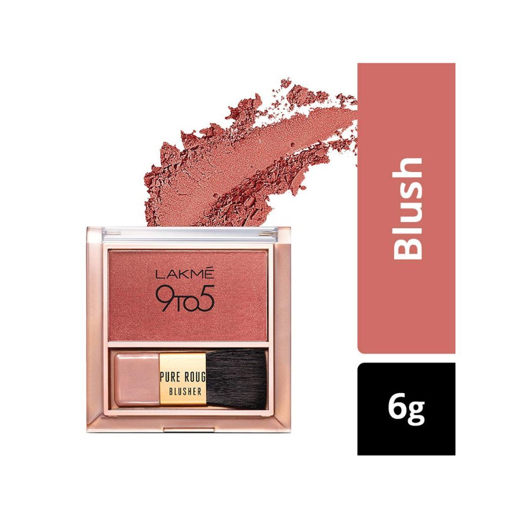 Lakme 9 to 5 Pure Rouge Blusher, Peach Affair, 6 g