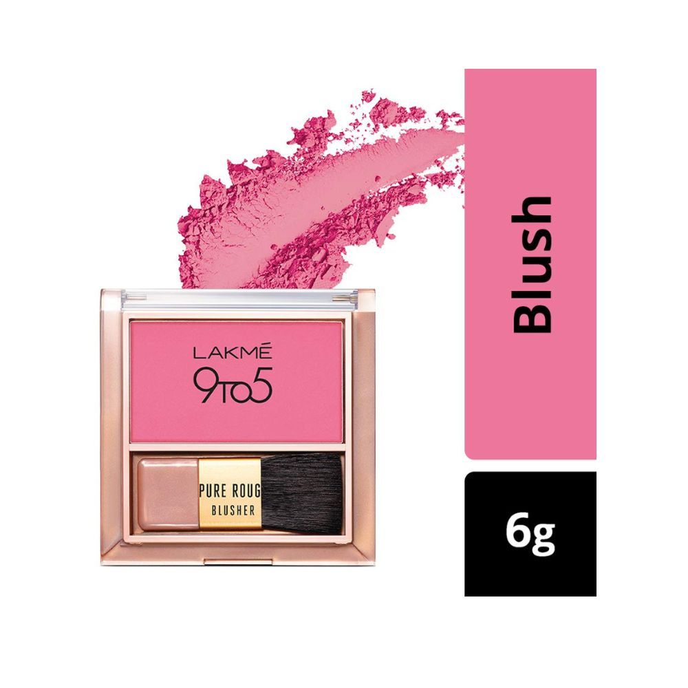 Lakme 9 To 5 Pure Rouge Blusher, Pretty Pink, 6 g
