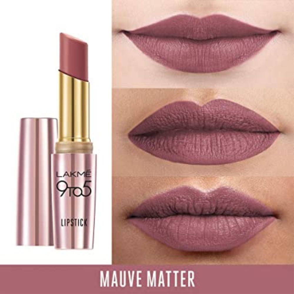 Lakme 9TO5 Primer + Matte Lip Color MM1 Mauve Matter, 3.6 g