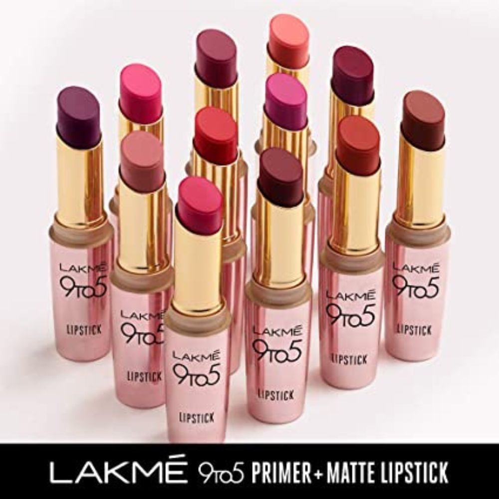 Lakme 9TO5 Primer + Matte Lip Color MM1 Mauve Matter, 3.6 g