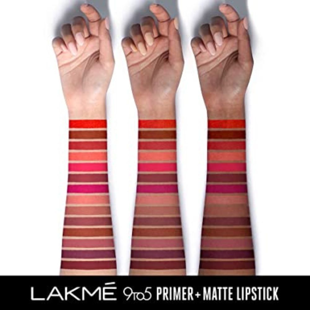 Lakme 9TO5 Primer + Matte Lip Color MM1 Mauve Matter, 3.6 g