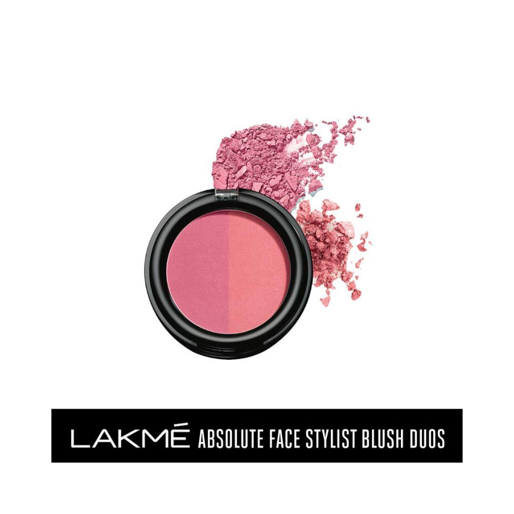 Lakme Absolute Face Stylist Blush Duos, Pink Blush, 6g