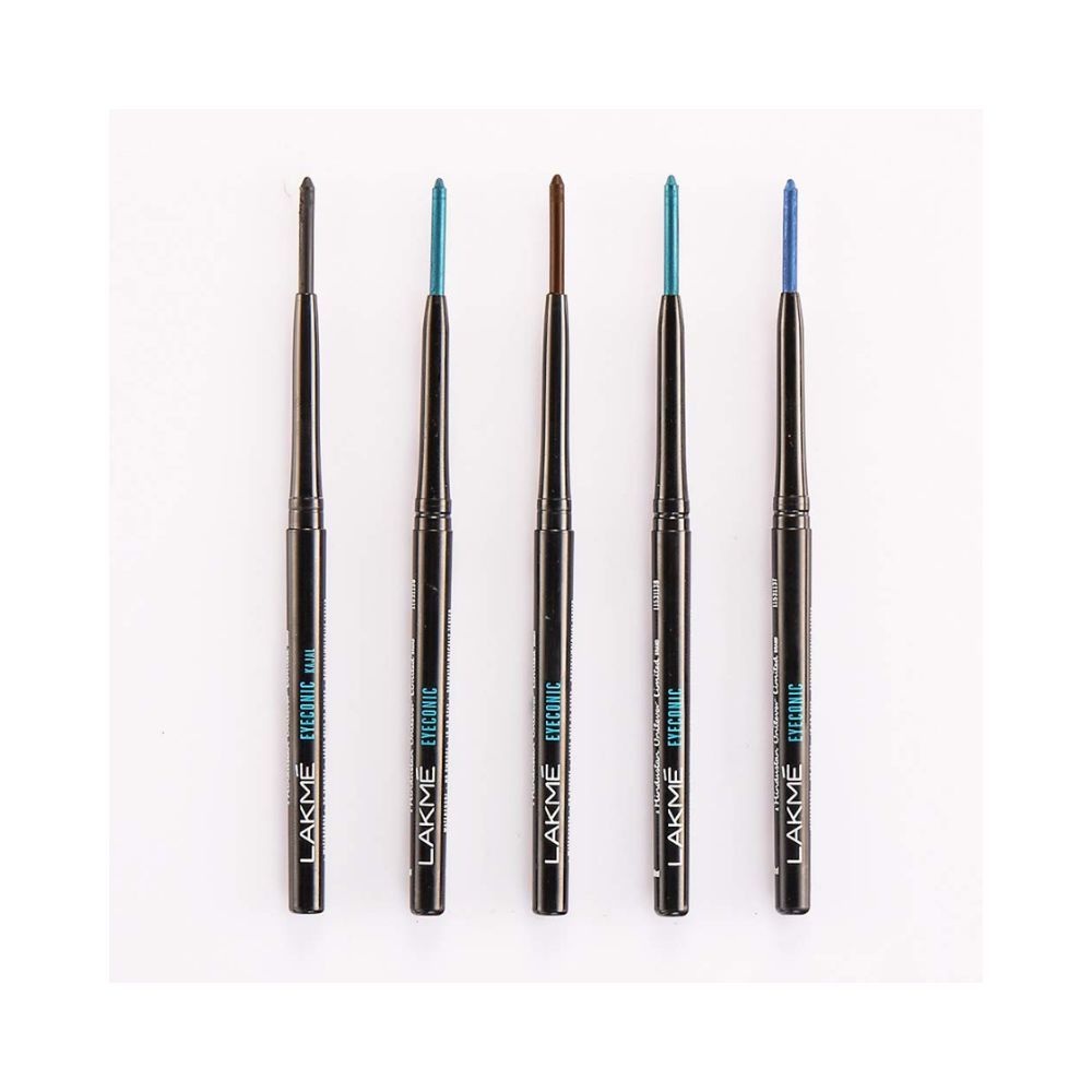 Lakme Eyeconic Kajal, Royal Blue Colour, Matte Kohl Liner in a Twist Up Pencil - Waterproof ,0.35 g