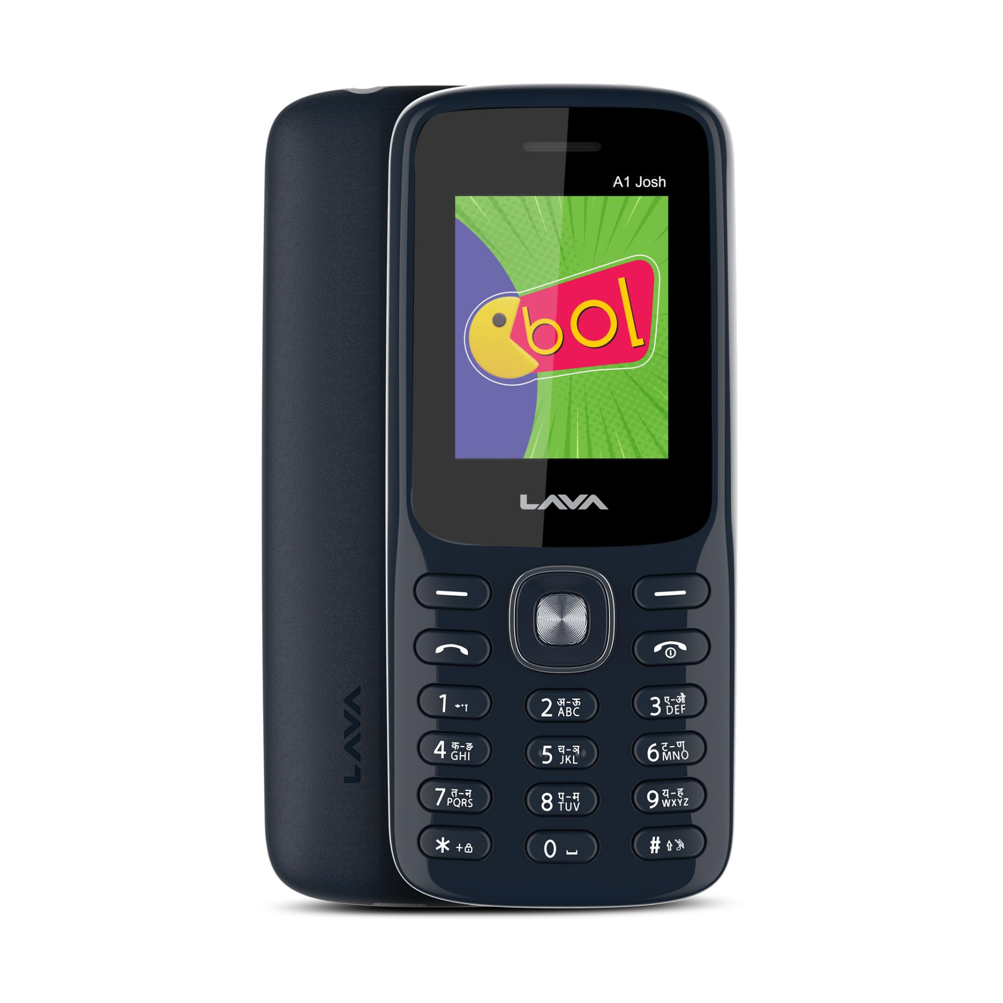 Lava A1 Josh with BOL Feature Dual Sim Keypad Mobile Phone  Long-Lasting Battery 22 Launguages Read Support  Auto Call Recording  Call Blink Notification Blue Silver