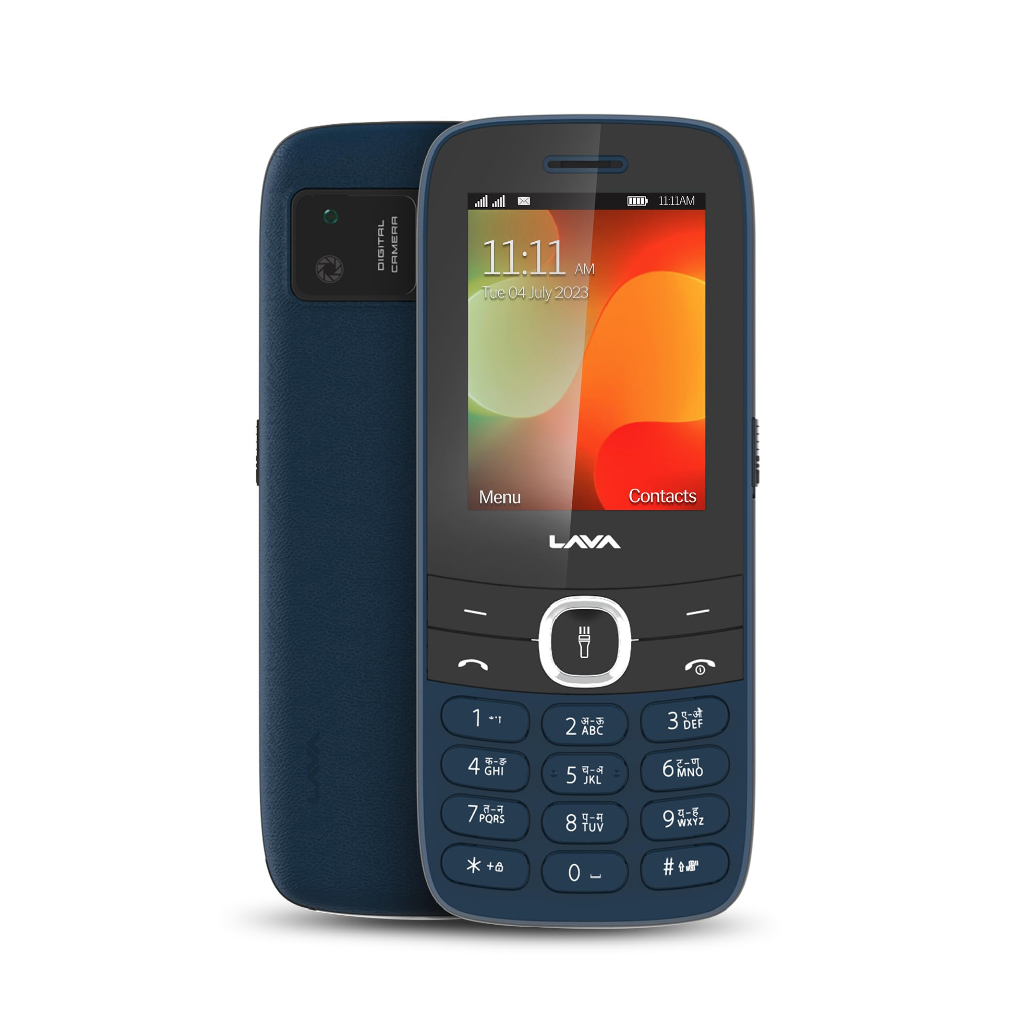 Lava A7 Torch Dual Sim Keypad Mobile Phone with Instant Slide Torch 24 Big Display  Powerful Battery Backup  Vibration Alert  Camera  Wireless FM  Bluetooth  Blue