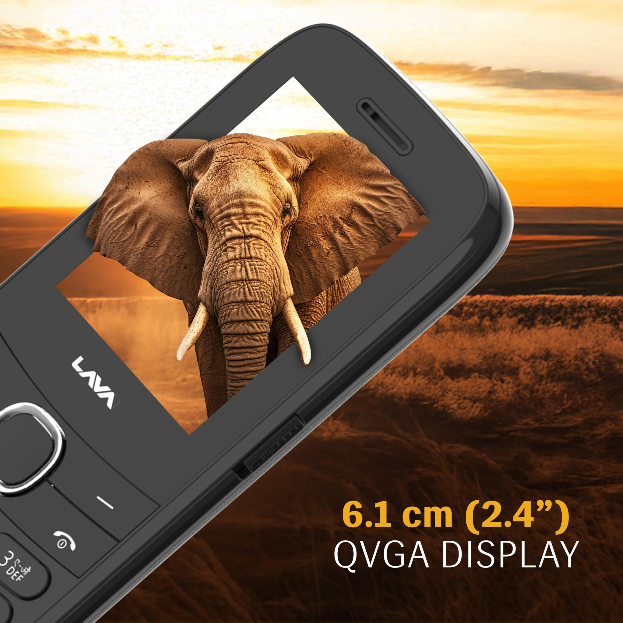 Lava A7 Torch Dual Sim Keypad Mobile Phone with Instant Slide Torch 24 Big Display  Powerful Battery Backup  Vibration Alert  Camera  Wireless FM  Bluetooth  Black