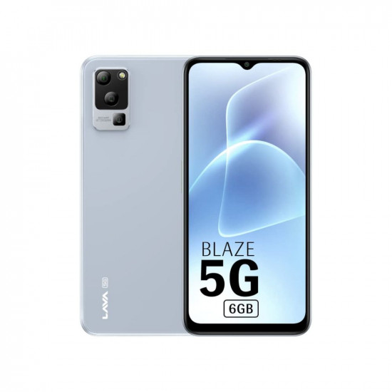 Lava Blaze 5G 128 GB Storage Glass Blue (6 GB RAM)
