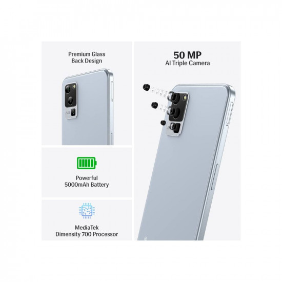 Lava Blaze 5G 128 GB Storage Glass Blue (6 GB RAM)