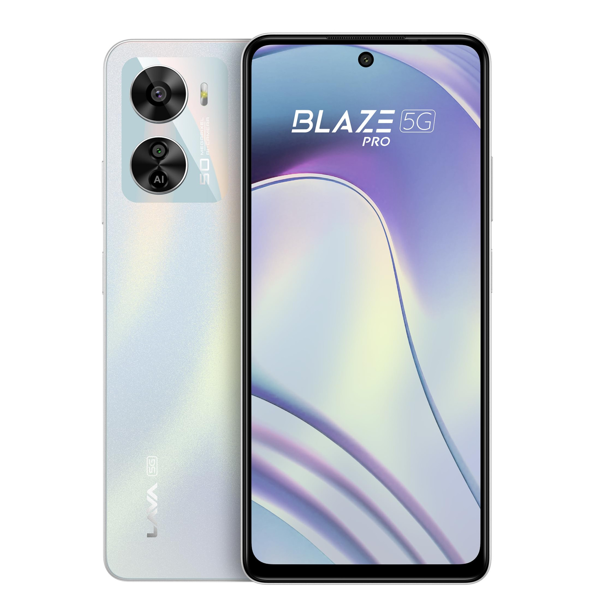 Lava Blaze Pro 5G Radiant Pearl 8GB RAM 128GB Storage 50 MP AI Camera 120 Hz FHD Display  33W Fast Charger  Upto 16 GB Expandable RAM