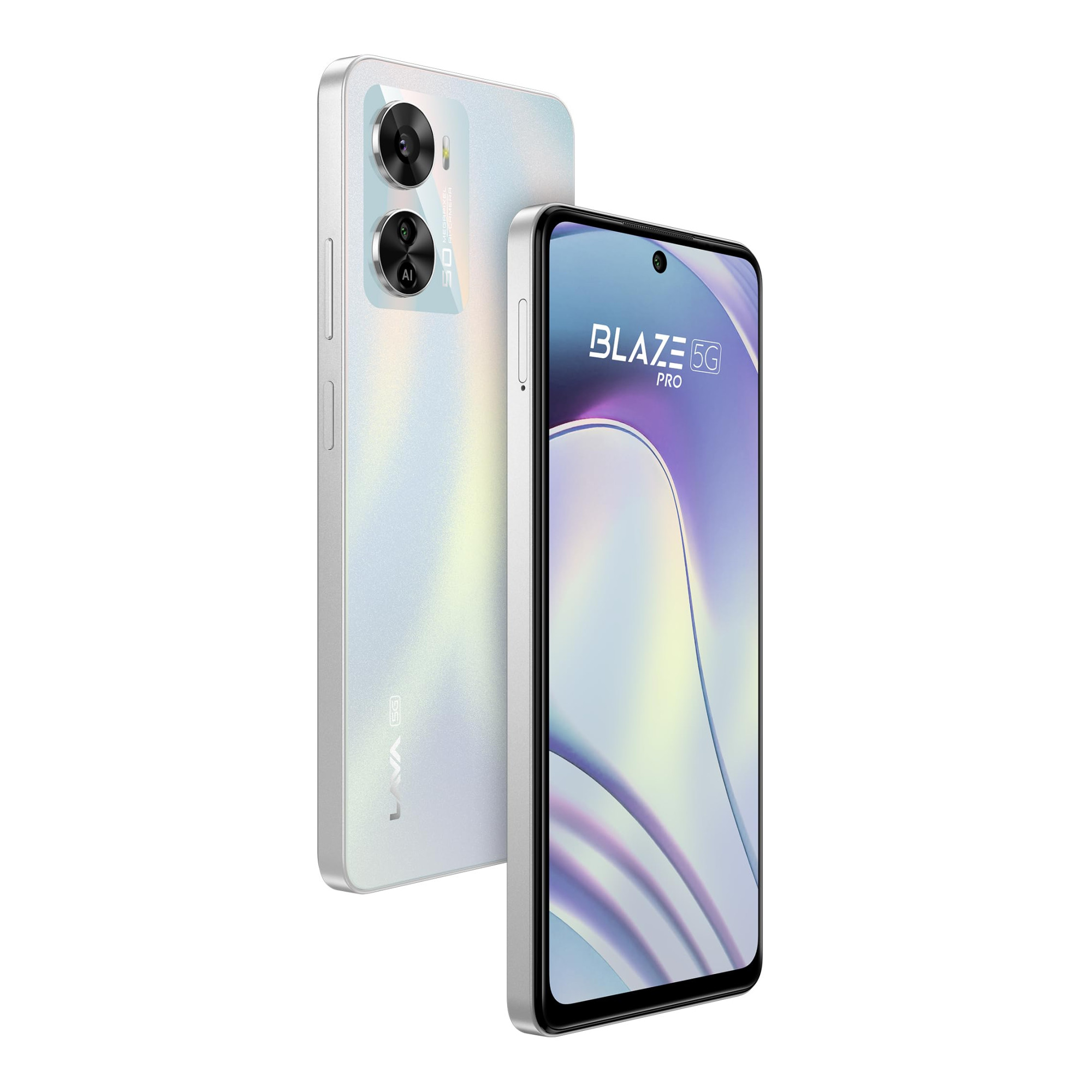 Lava Blaze Pro 5G Radiant Pearl 8GB RAM 128GB Storage 50 MP AI Camera 120 Hz FHD Display  33W Fast Charger  Upto 16 GB Expandable RAM