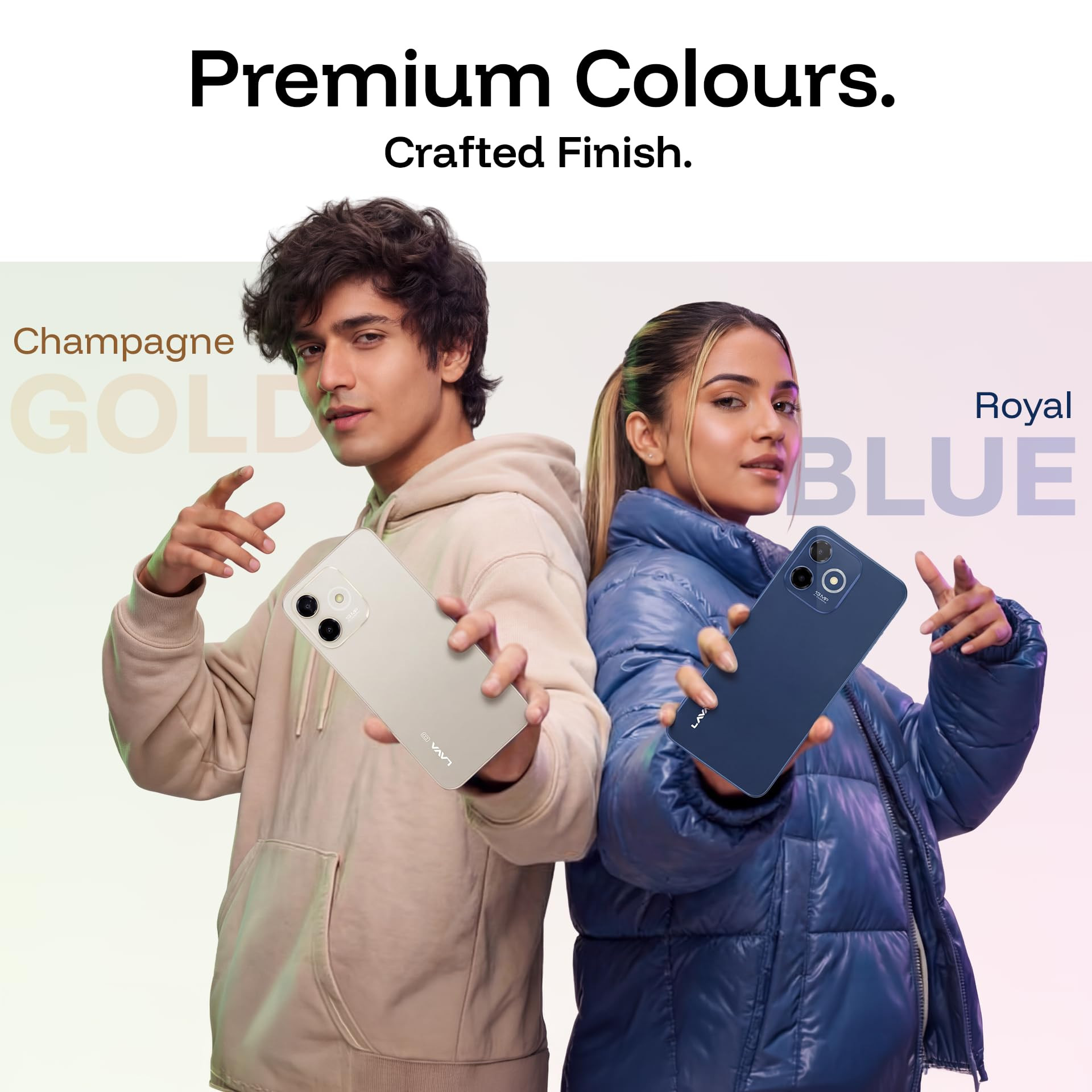 Lava Bold N1 5G Royal Blue 6GB RAM 128GB Storage Bigger 675 HD Notch Display  Octacore 5G Processor  13 MP AI Camera 5000 mAh Battery IP54 Rated Dust  Water Splash Proof