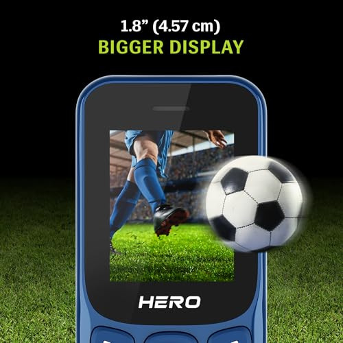 Lava Hero Shakti 2025 Dual Sim Keypad Mobile Phone with Vibration Alert  18 Display  Super Saving Battery Mode  Stylish Design  Number Talker  Dark Blue