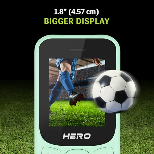 Lava Hero Shakti 2025 Dual Sim Keypad Mobile Phone with Vibration Alert  18 Display  Super Saving Battery Mode  Stylish Design  Number Talker  Mint Green