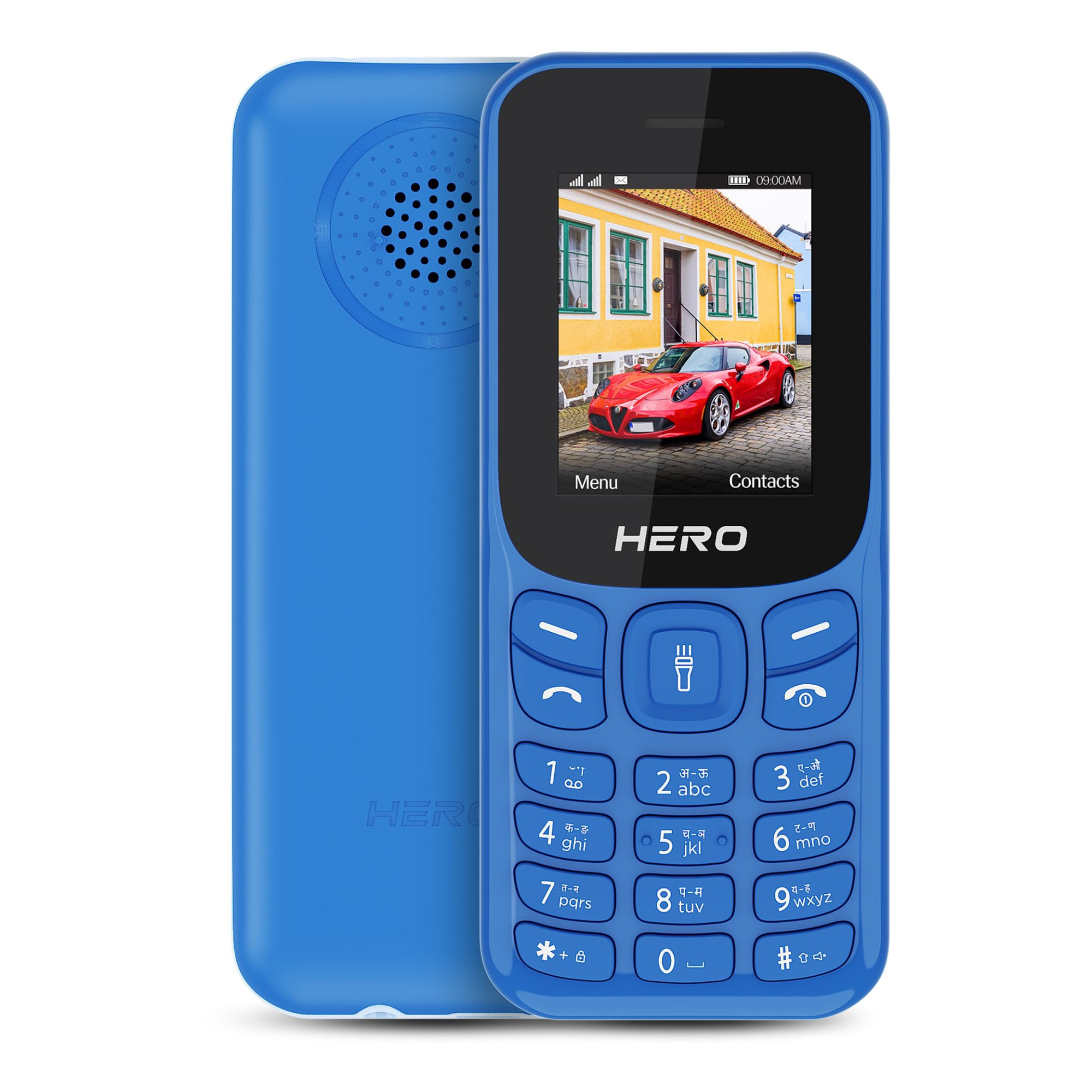 Lava Hero Shakti 2025 Dual Sim Keypad Mobile Phone with Vibration Alert  18 Display  Super Saving Battery Mode  Stylish Design  Number Talker  Pepsi Blue