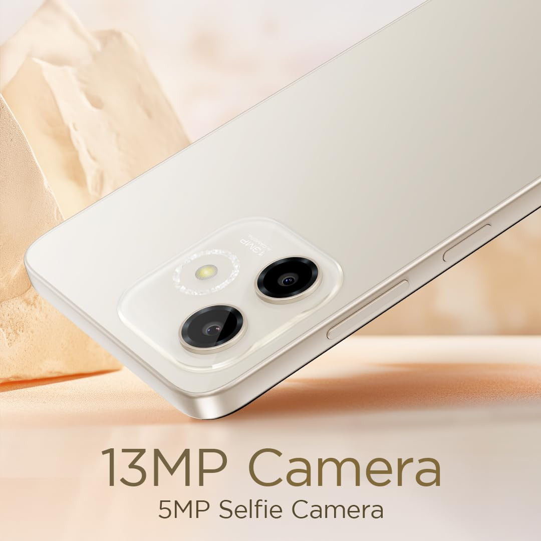 Lava Shark 5G Steller Gold 4GB RAM 64GB Storage Bigger 675 HD Notch Display  Octacore 5G Processor  13 MP AI Camera 5000 mAh Battery IP54 Rated Dust  Water Splash Proof