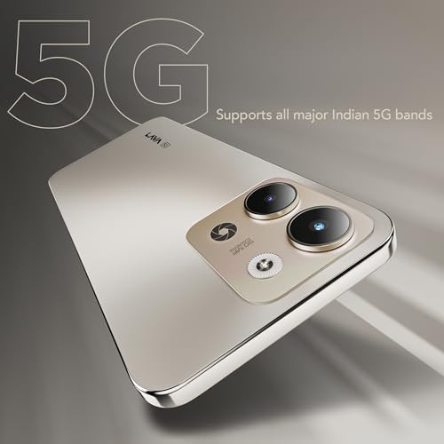 Lava Storm Lite 5G Cosmic Titanium 44GB RAM 128GB Storage  Indias First MTK Dimensity 6400 Processor  50MP AI Camera  IP64 Rated  120 Hz Display  5000 mAh Battery  Supports All 5G Bands