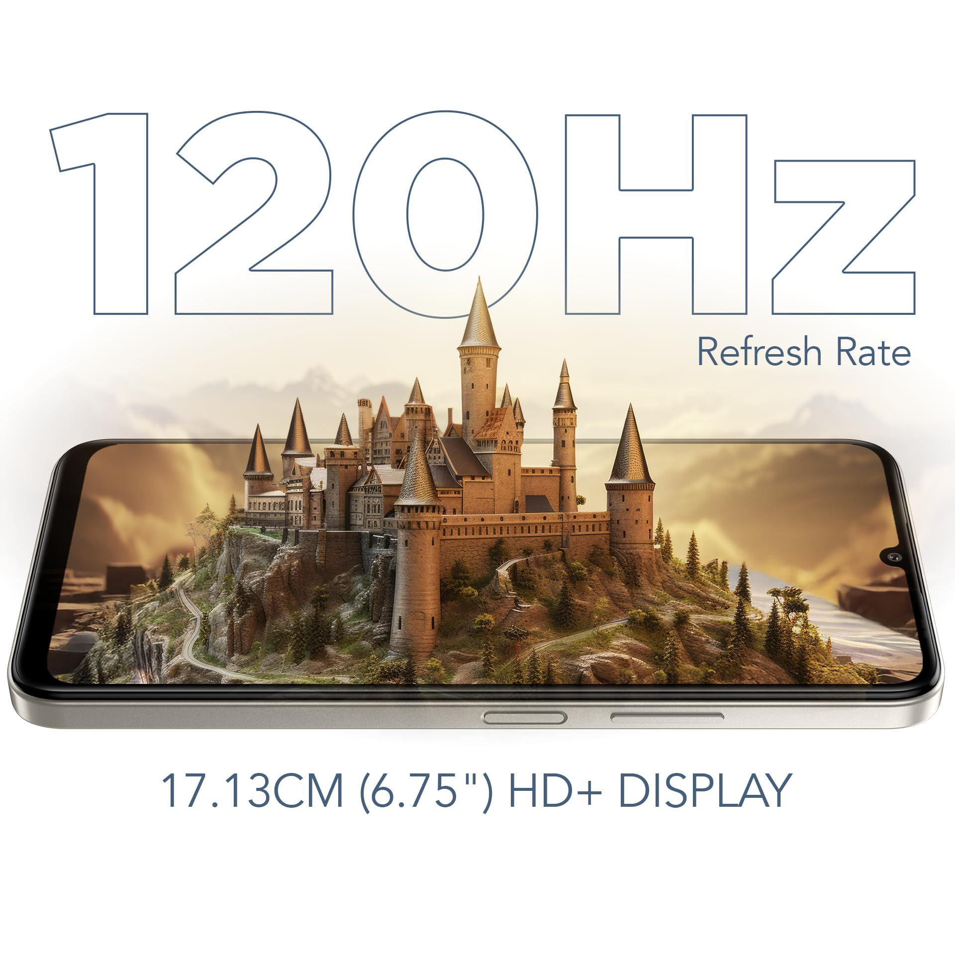 Lava Storm Lite 5G Cosmic Titanium 44GB RAM 128GB Storage  Indias First MTK Dimensity 6400 Processor  50MP AI Camera  IP64 Rated  120 Hz Display  5000 mAh Battery  Supports All 5G Bands