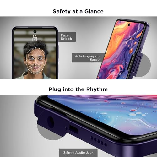 Lava Yuva 4 Glossy Purple 4 GB RAM 128 GB Storage Bigger 656 HD Display  50 MP AI Triple Rear Camera  8 MP Front Camera 5000 mAh Battery  10W Charging  Charger in Box
