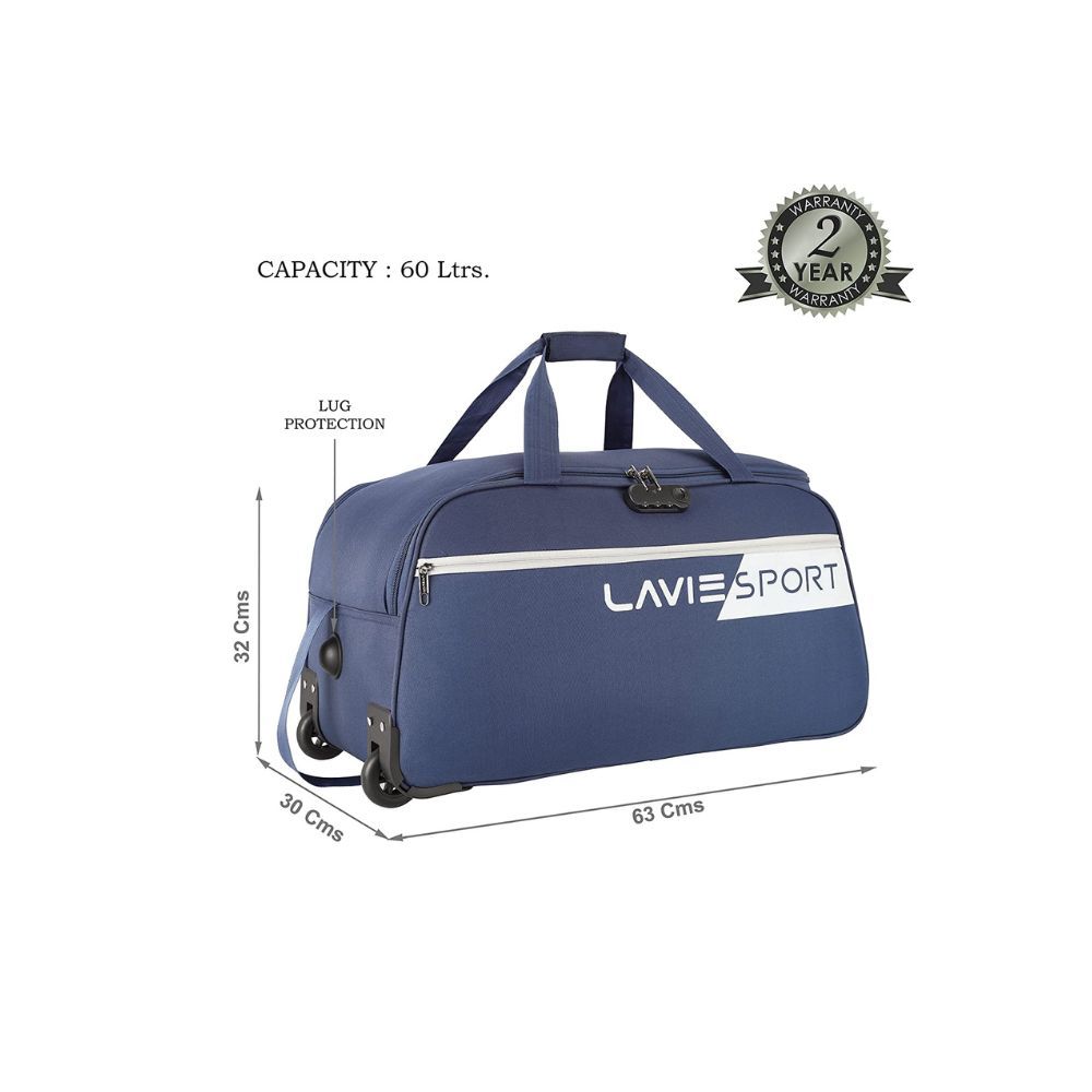 Lavie Sport Anti Theft Combi Lock Camelot Wheel Duffle Bag for Travel