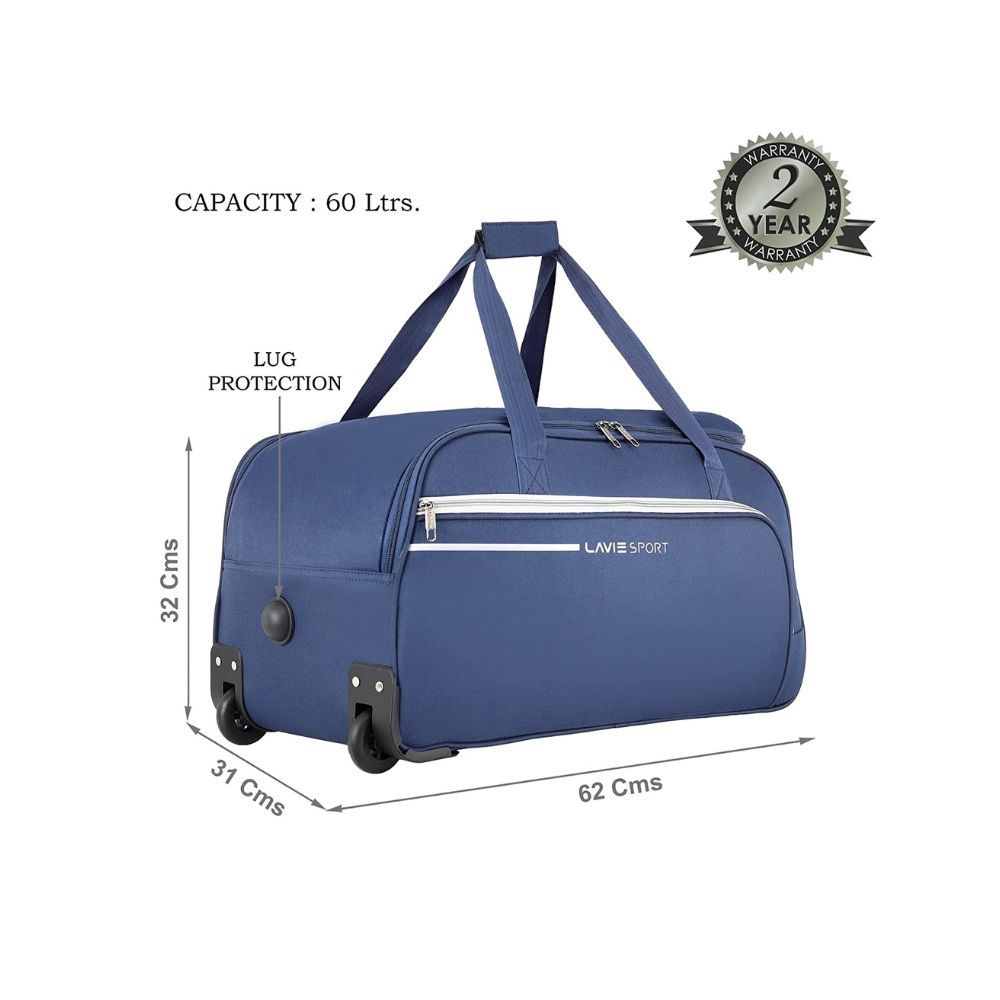 Lavie Sport Galactic Large Size 62 cms Wheel Duffle Bag for Travel | Travel Bag with Trolley