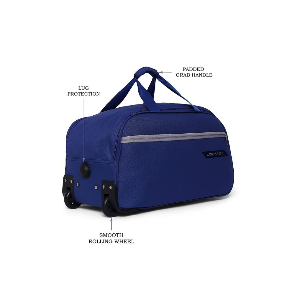 Lavie Sport Lino Large Size 63 cms Wheel Duffle Bag for Travel | Travel Bag with Trolley