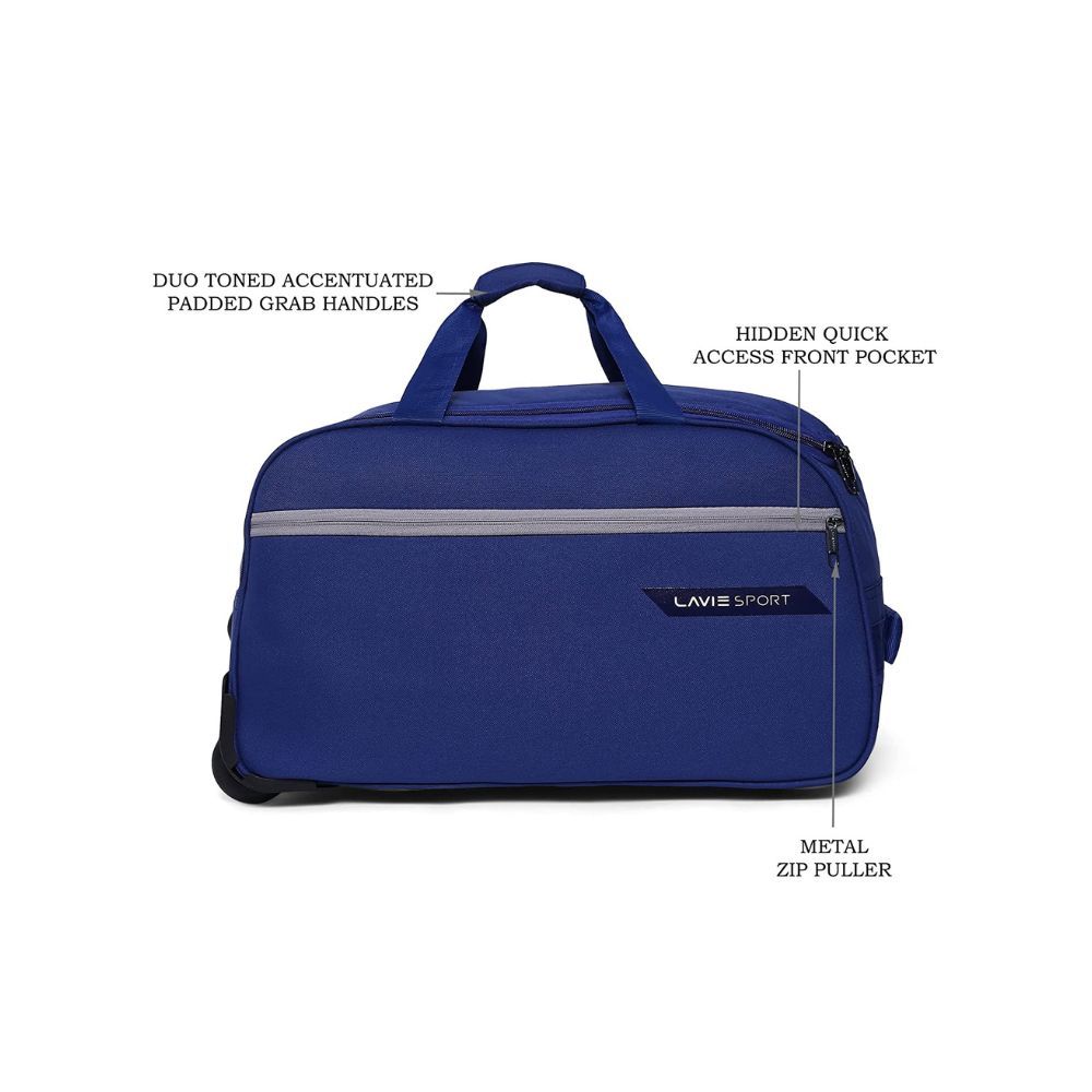 Lavie Sport Lino Large Size 63 cms Wheel Duffle Bag for Travel | Travel Bag with Trolley