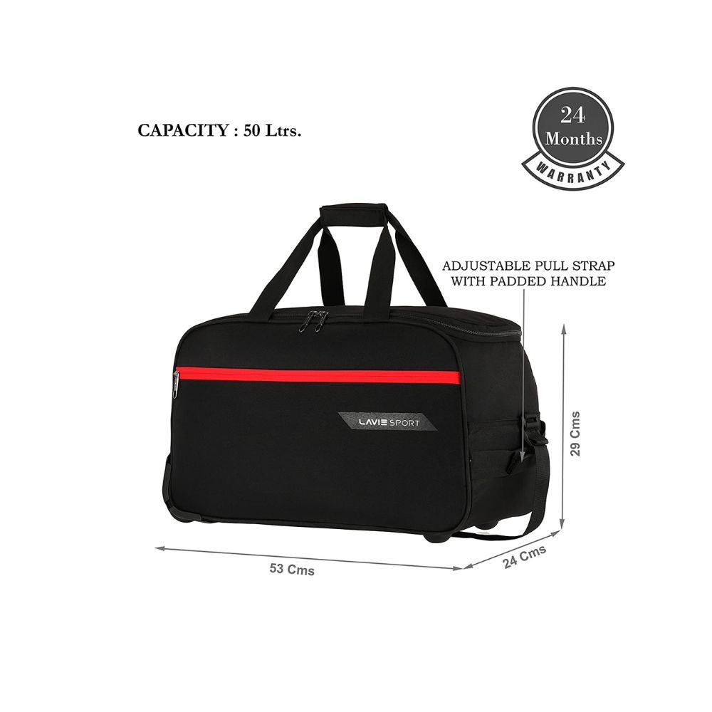 Lavie Sport Lino M Cabin Size 53 cms Wheel Duffle Bag for Travel | Travel Duffle Wheeler