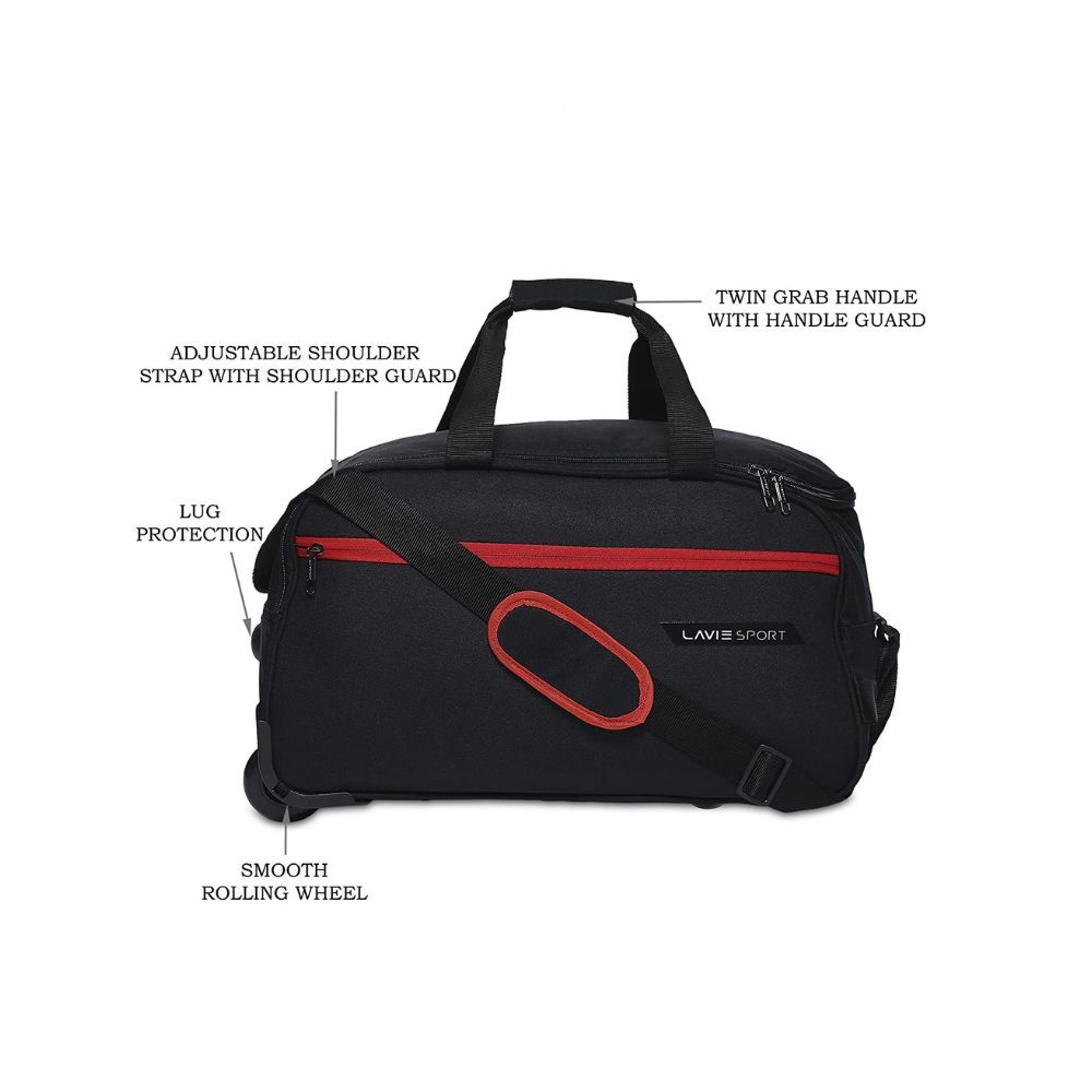 Lavie Sport Lino M Cabin Size 53 cms Wheel Duffle Bag for Travel | Travel Duffle Wheeler