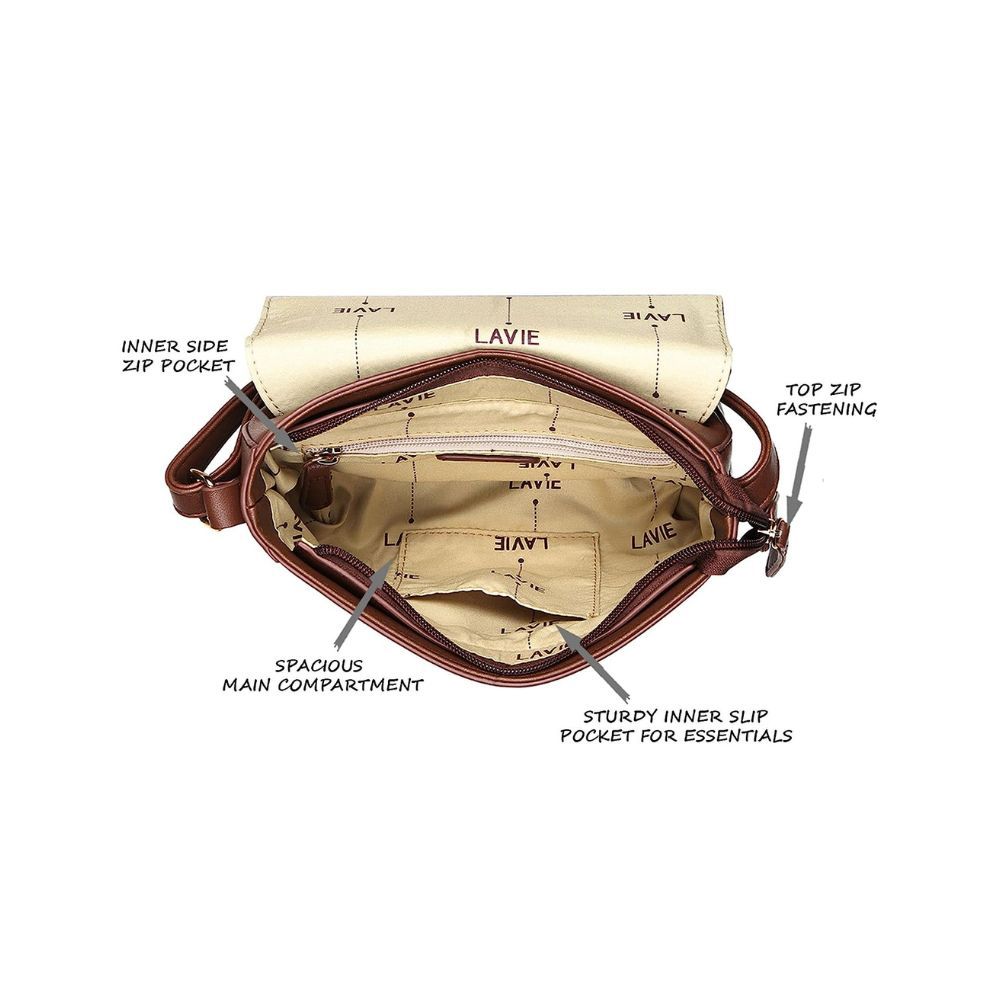 Lavie Women's Broxa Flap Over Sling Bag | Ladies Purse Handbag
