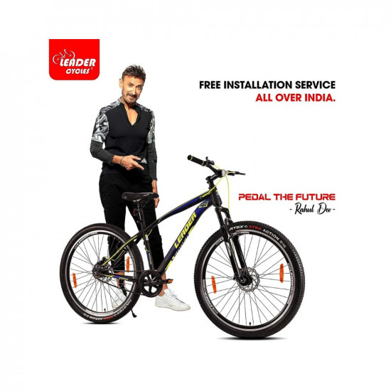 Leader Griffin 29T Single Speed MTB Cycle | Free Pan India Installation| Dual Disc Brake and Front Suspension Ideal for 12+ Years Unisex | 18 Inch Frame | Multicolor