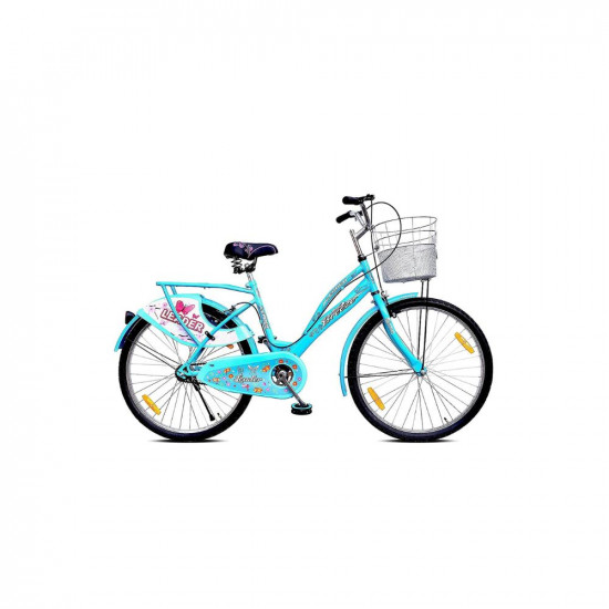 Leader Lady Star Breeze 26T Bicycle for Girls Women with Front Basket and Integrated Carrier