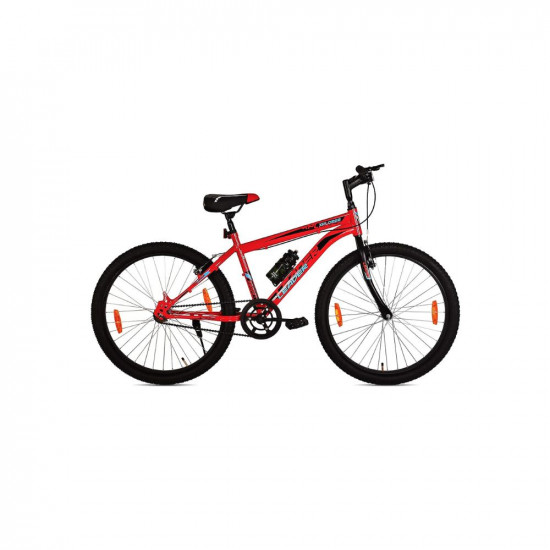 Leader Xplorer MTB 24T Mountain Bicycle - Single Speed - Ideal for 9-14 Years - Age 24T Mountain Cycle (Single Speed) (24T, RED/Black)