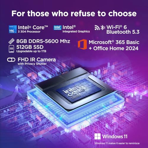 Lenovo IdeaPad Slim 3 Smartchoice 2026 Intel Core 3 304 AI PC 8GB RAM512GB SSD153 3835cmWUXGA IPSFHDIR CameraWindows 11MSO 365 BasicOffice 2024Grey16Kg 83RR00TWIN - Image 4