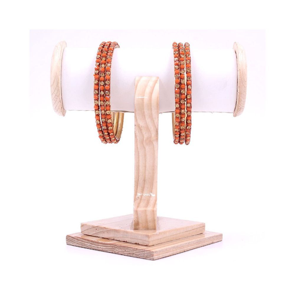 Leshya Brass Based Bangles with Coloured Stones