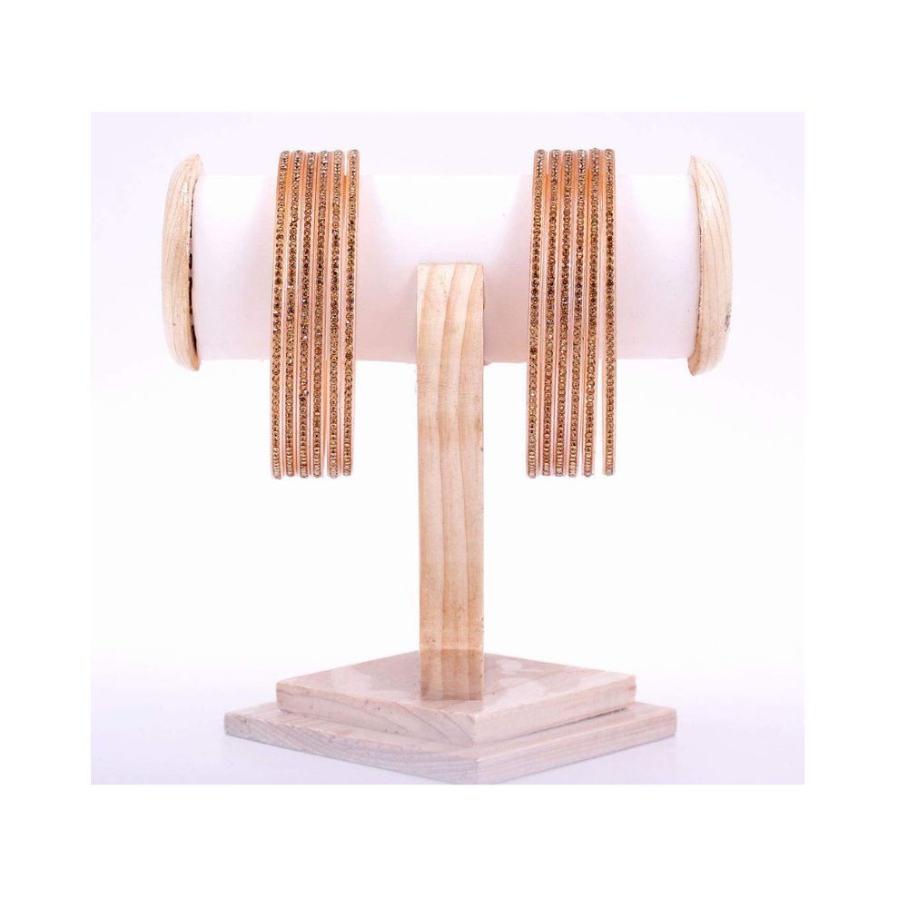 Leshya Traditional Stone Bangles for Bridal Chura Mixing