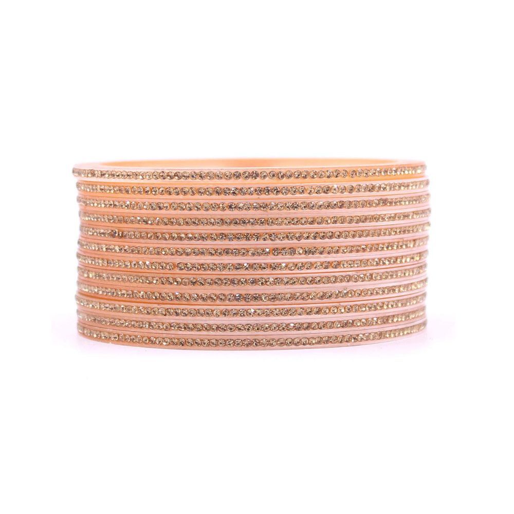 Leshya Traditional Stone Bangles for Bridal Chura Mixing