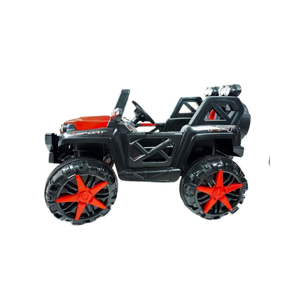 Letzride 4X4 1188 Rechargeable Battery Operated Electric Ride on Yellow Jeep Car for 2-8 Years Kids