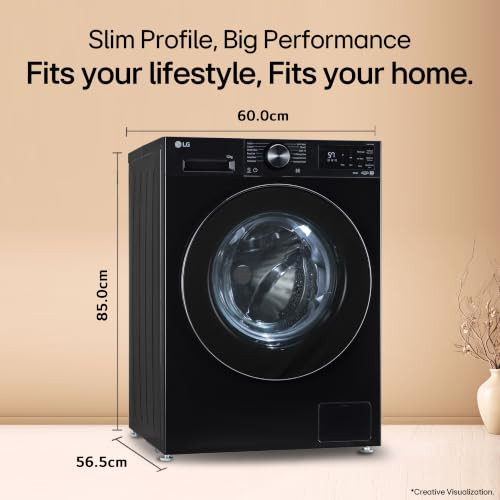 LG 12 kg Fully Automatic Front Load Washing Machine FX1412N3O Onyx Black - product image 4