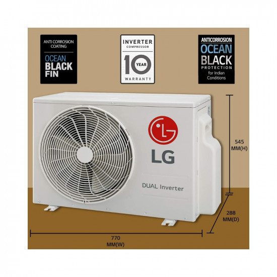 LG 1.5 Ton 4 Star Inverter Split AC (Copper, 5-in-1 Convertible Cooling, HD Filter with Anti-Virus Protection, 2021 Model, MS-Q18KNYA, White), large