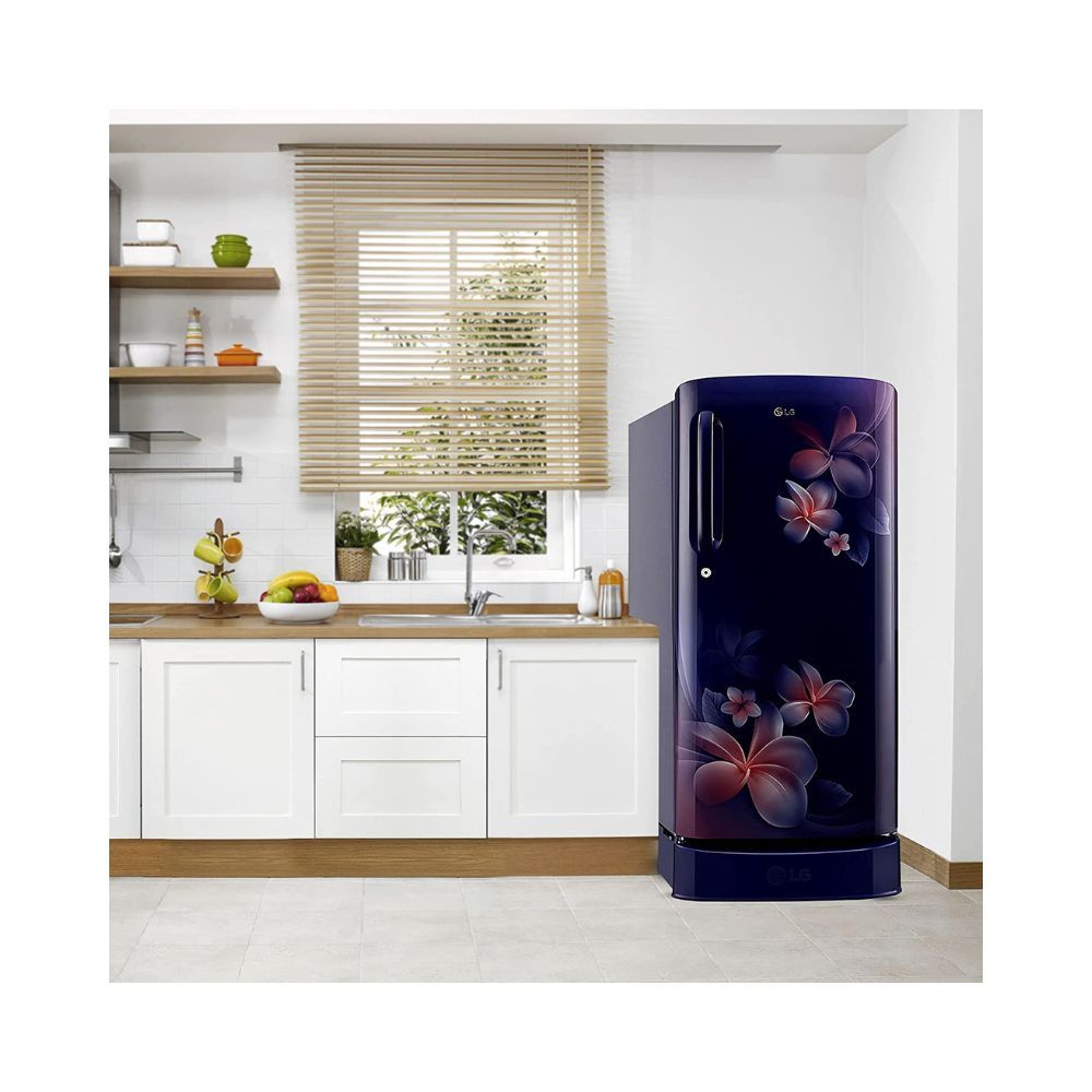 LG 190 L 4 Star Inverter Direct-Cool Single Door Refrigerator Blue Plumeria