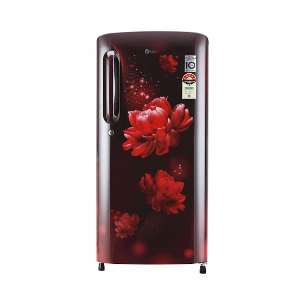 LG 190L 5 Star Smart Inverter Direct-Cool Single Door Refrigerator (Red)