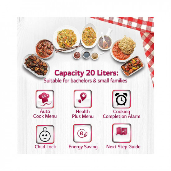 LG 20 L Solo Microwave Oven (MS2043DB, Black)