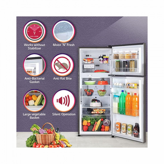LG 242 L 3 Star Smart Inverter Frost Free Double Door Refrigerator GL I292RPZX