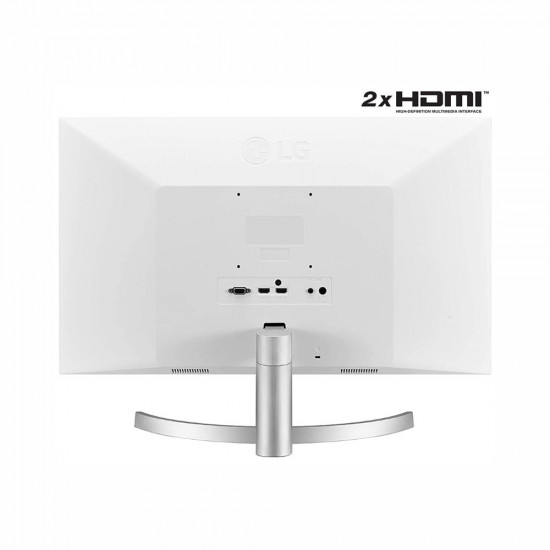 LG 27Ml600 Full Hd 27 Inch 69 Cm LCD 1920 X 1080 Pixels IPS Monitor 3 Side Borderless Design Dual Hdmi Vga Port Reader Mode and Flicker Free Screen Work Education White