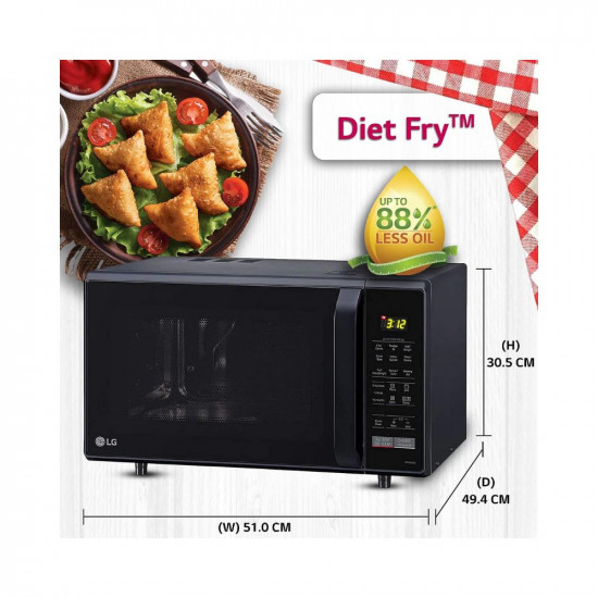 LG 28 L Convection Microwave Oven (MC2846BG, Black)
