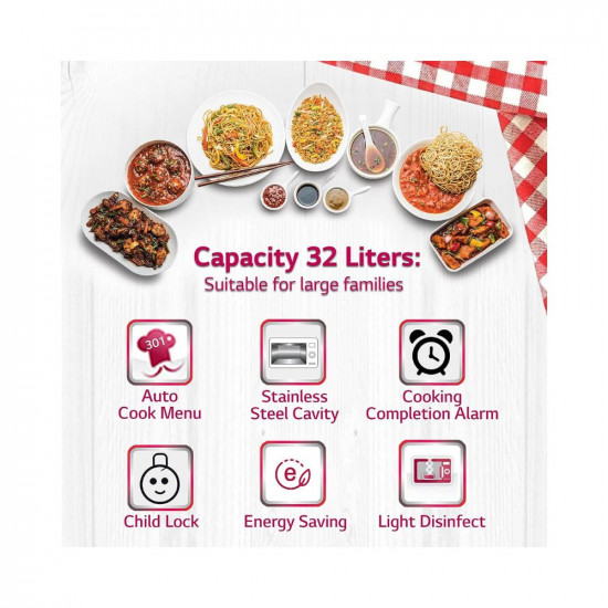 LG 32 L Convection Microwave Oven (MC3286BRUM, Black)