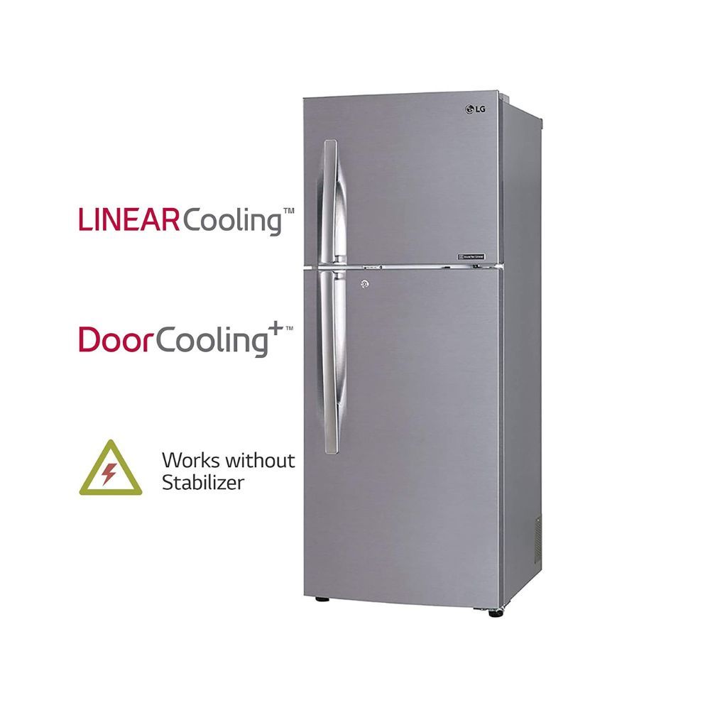 LG 335 L 3 Star Frost-Free Inverter Double Door Refrigerator (Silver)