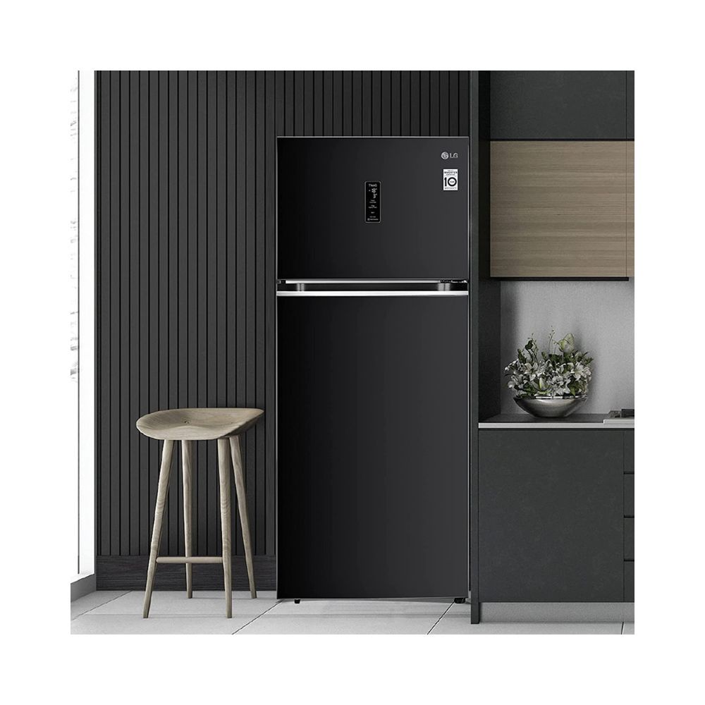 LG 423 L 3 Star Frost-Free Smart Inverter Wi-Fi Double Door Refrigerator(Grey)