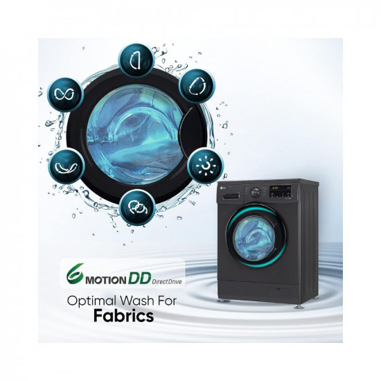 LG 7 Kg 5 Star Inverter Touch panel Fully Automatic Front Load Washing Machine with In Built Heater FHM1207SDM